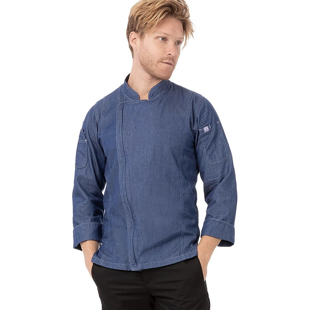 Chef Works Mens Gramercy Denim Chef Coat (EXDZ001) 2XL.  (f)